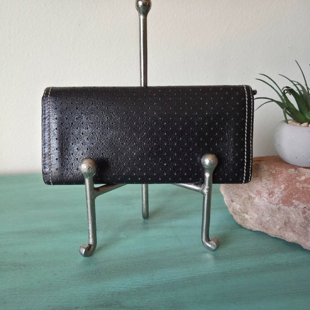 Prada black perforated leather wallet - Picture 4 of 8